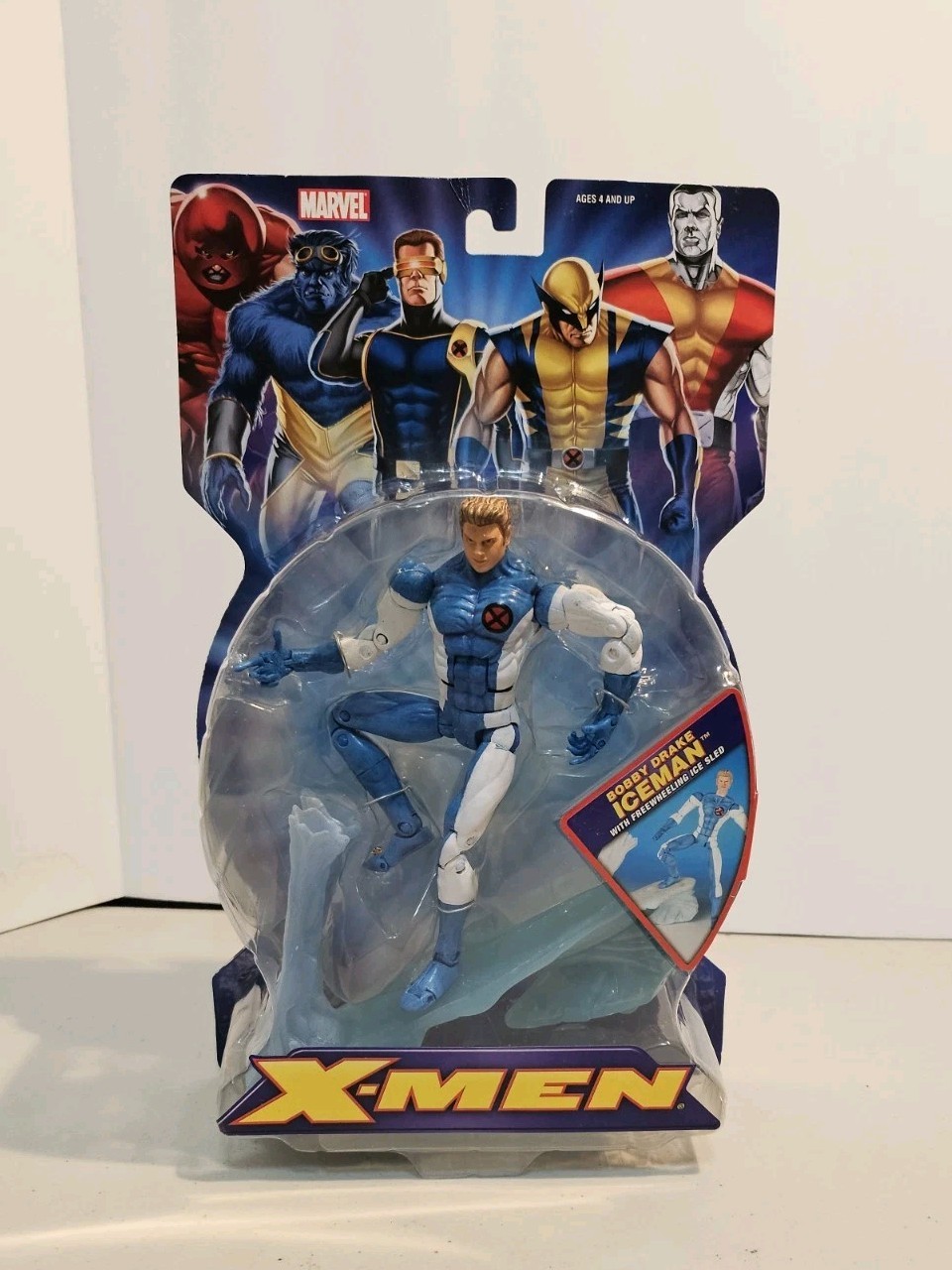 TOY BIZ 2006 MARVEL LEGENDS 6” X MEN CLASSIC ICEMAN BOBBY DRAKE VARIANT