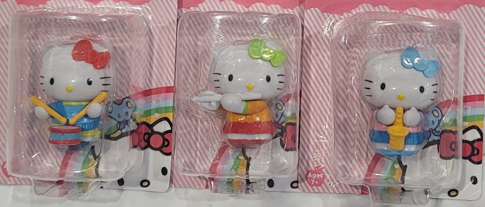 Set of 3 Hello Kitty Series 1 Music Collection Figures. Lot of 3 Toys