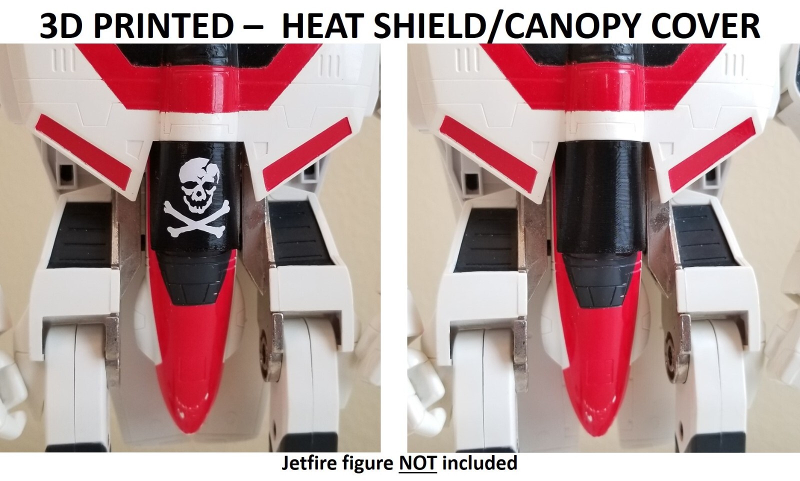 3D Printed Transformers G1 Jetfire Heat Shield Canopy Cover Robotech Macros
