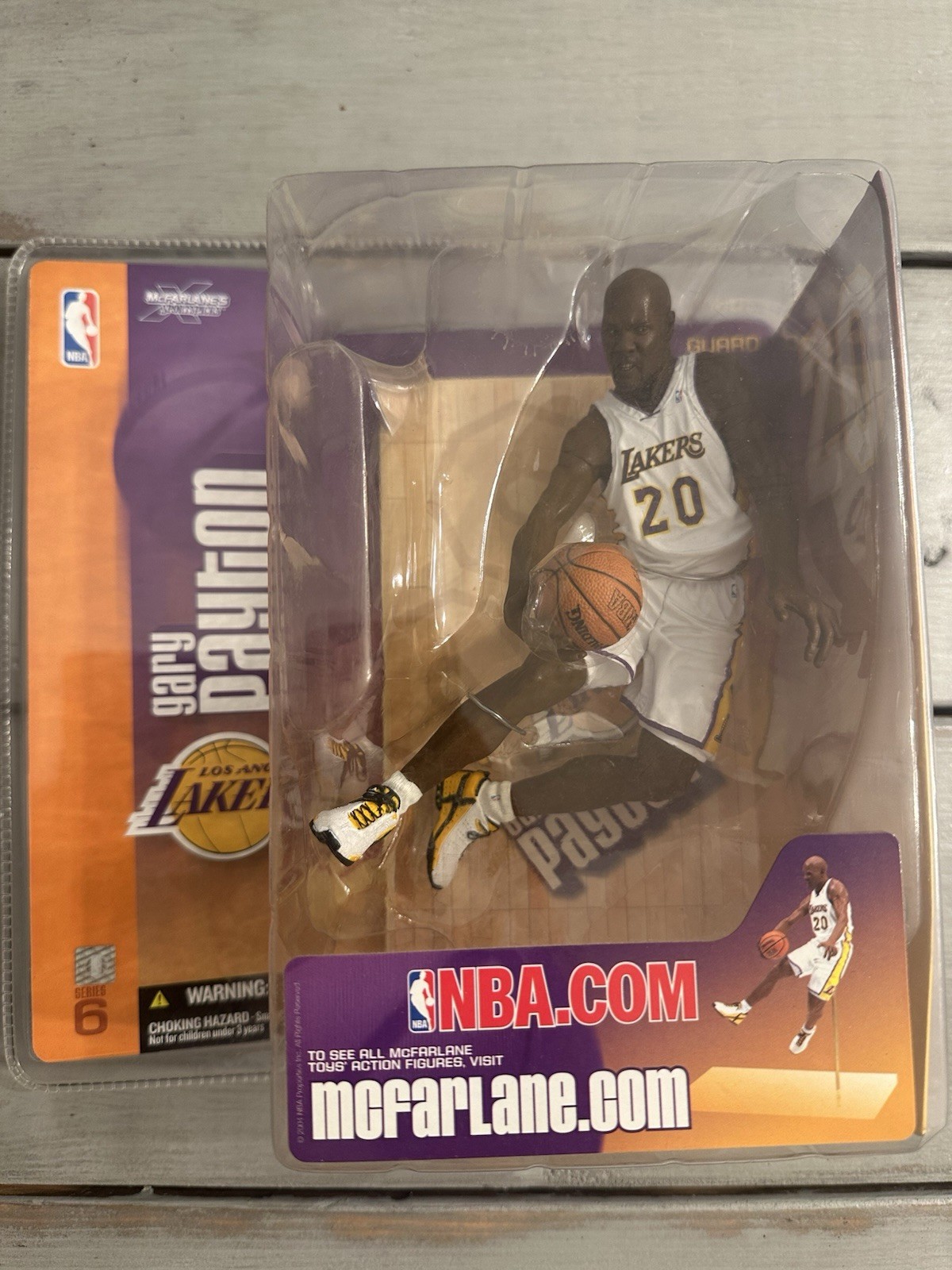 GARY PAYTON Los Angeles Lakers Action Figure NBA Mcfarlane Series 6 New