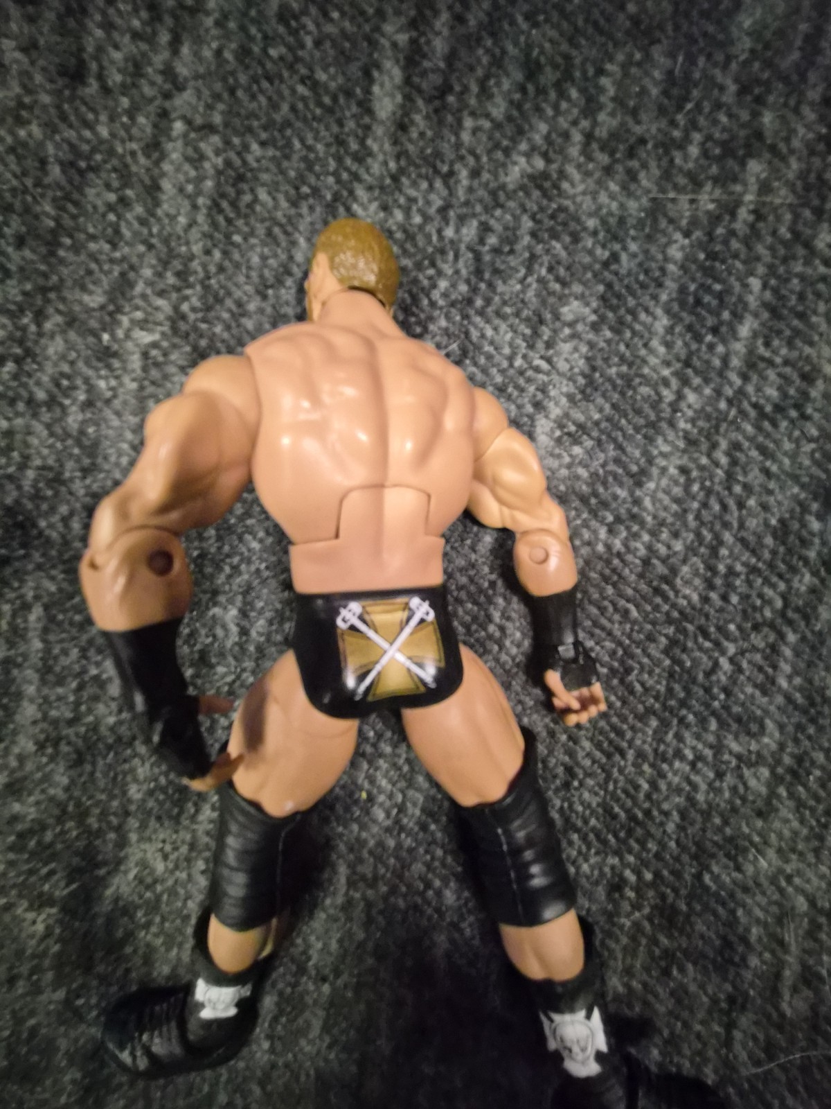 👑 Mattel WWE Triple H Action Figure Black Gold Trunks Iron Cross HHH 👑