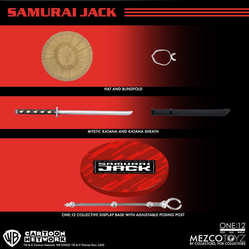 (In Hand, Ready 2 Ship) Samurai Jack Cartoon Network One:12 Collective Figure