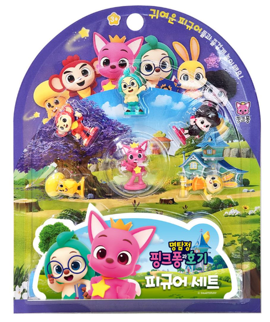 Pinkfong Wonderstar Detective Pinkfong Hogi Figure 6ea Set Toy korea