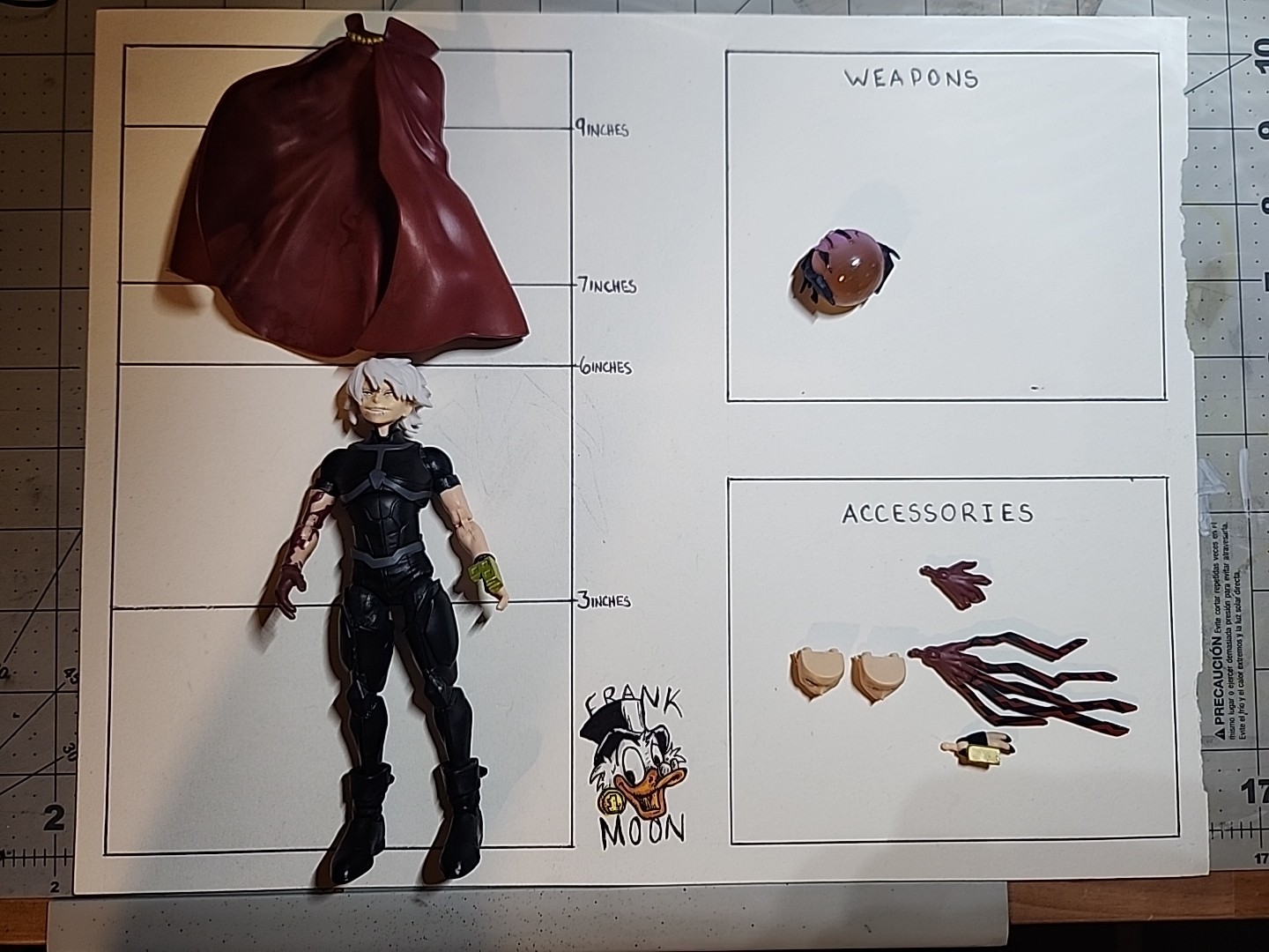 Total Anime Tomura Shigaraki- 6.5-Inch Figure with Swappable Faceplates loose