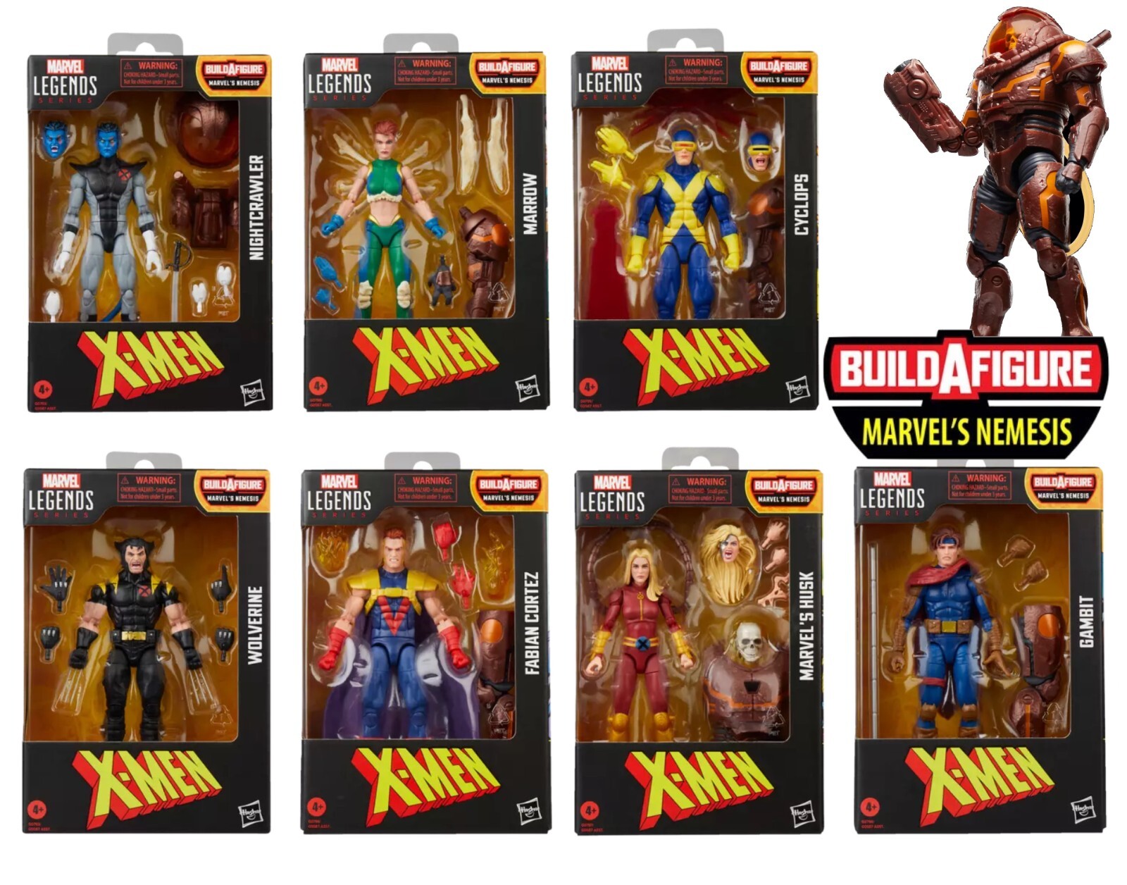 2025 Marvel X-Men Legends NEMESIS BAF Set of 7 6″ Scale Hasbro Action Figures