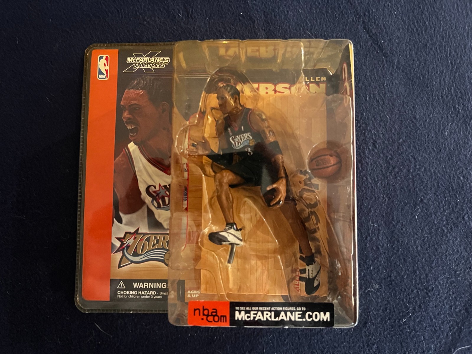 McFarlane 2002 Series 1 Allen Iverson Philadelphia Sixers Black Jersey Variant