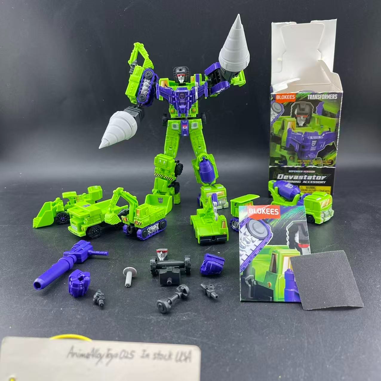 Blokees Defender Version Devastator 6in1 Combine with 3D DIY Drill Kits USAship