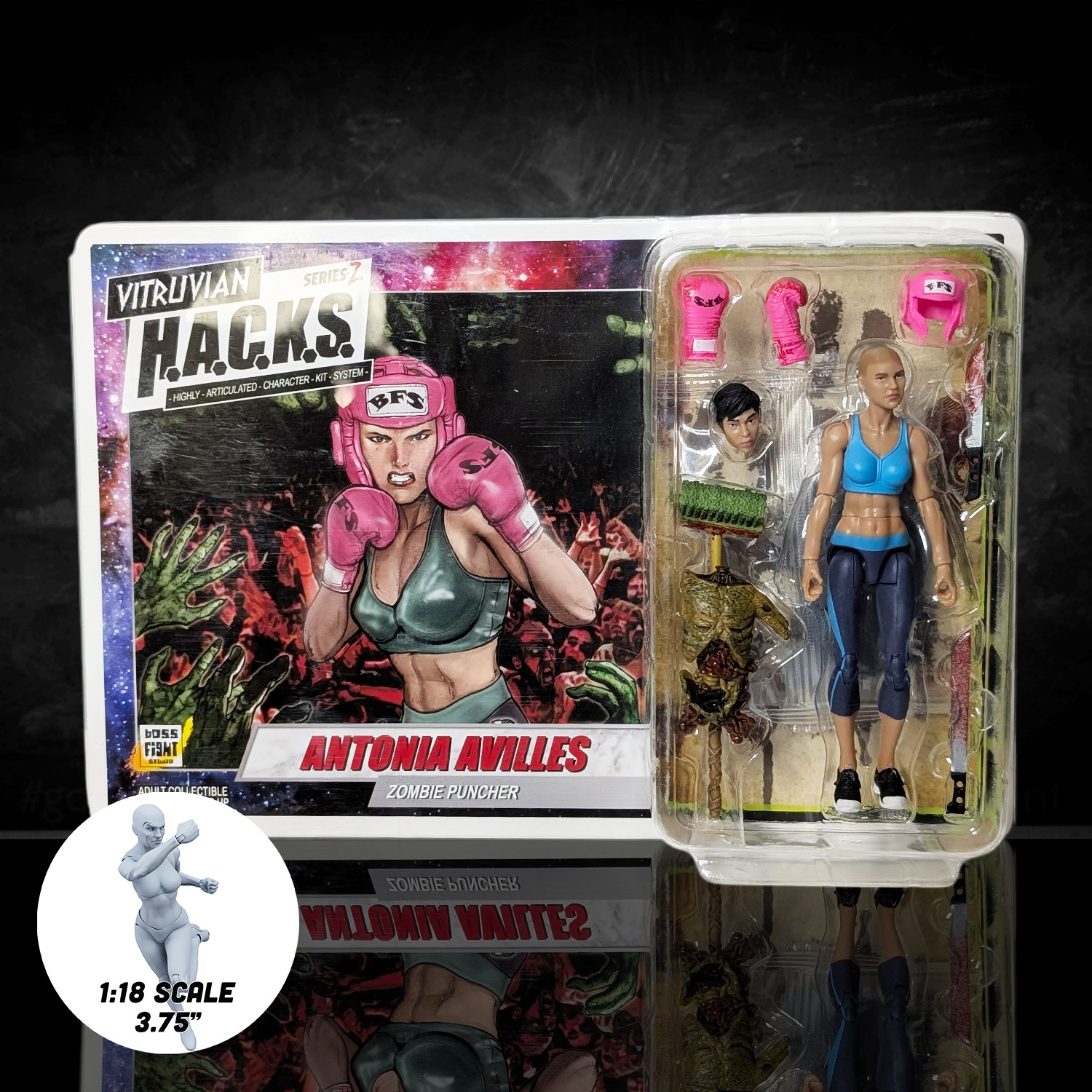 Vitruvian H.A.C.K.S. Action Figure: Series Z – Antonia Avilles “Zombie Puncher”