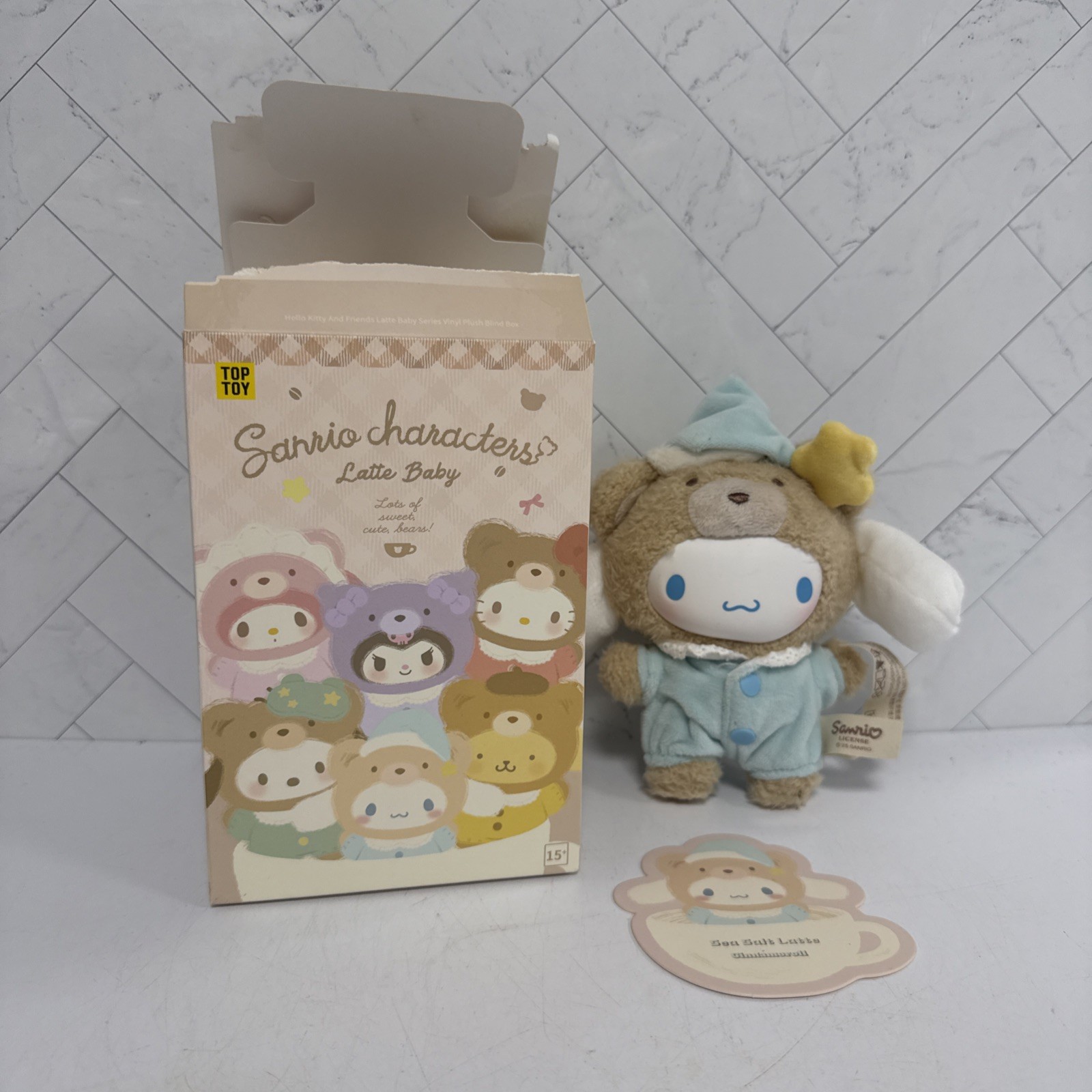 TOPTOY Sanrio Characters Latte Baby Series Opened Box-Sea Salt Latte Cinnamoroll