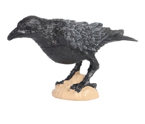 7.5cm Crow Plain Bird PVC Toy Wild Animal Figure Doll Kids Gift