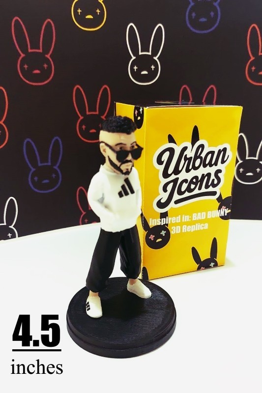 Bad Bunny Adidas Replica 4.5 inches tall (Urban Icons) Puerto Rico