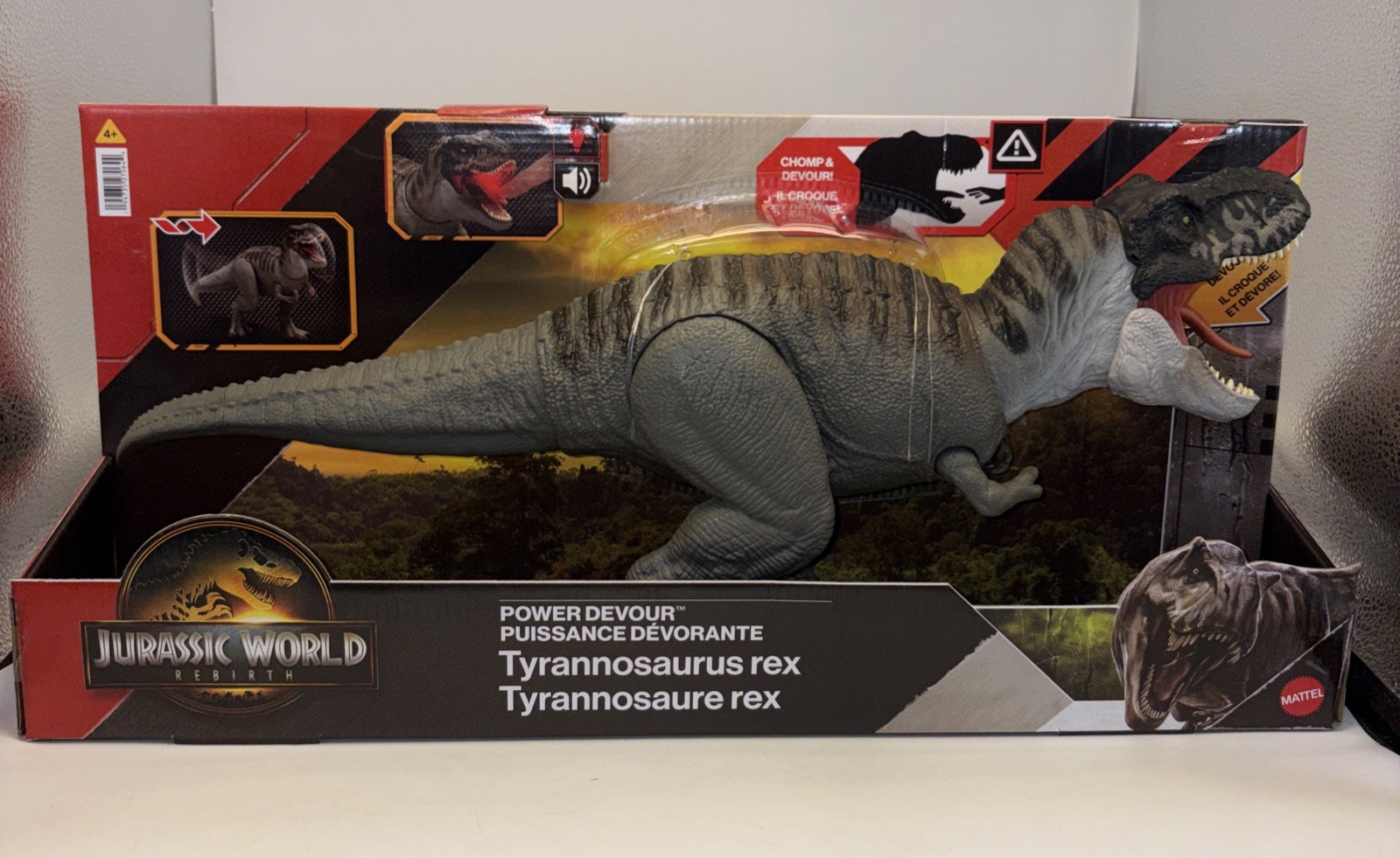 Large Jurassic World Rebirth Power Devour Tyrannosaurus Rex Dinosaur Figure NEW