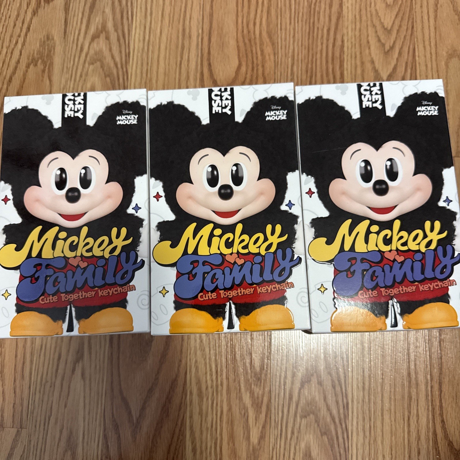 Lot Of 3 POP MART Mickey Family Cute Together Keychain Series Blind Sealed