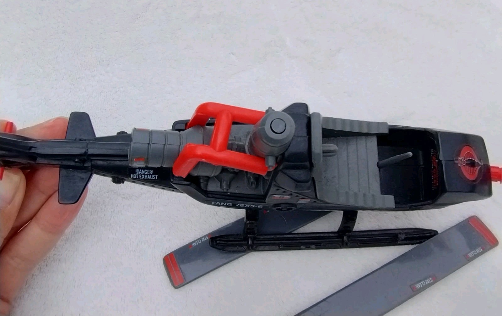 Vintage G.I. Joe ARAH 1983 Cobra Fang Helicopter – Broken Incomplete- For Parts