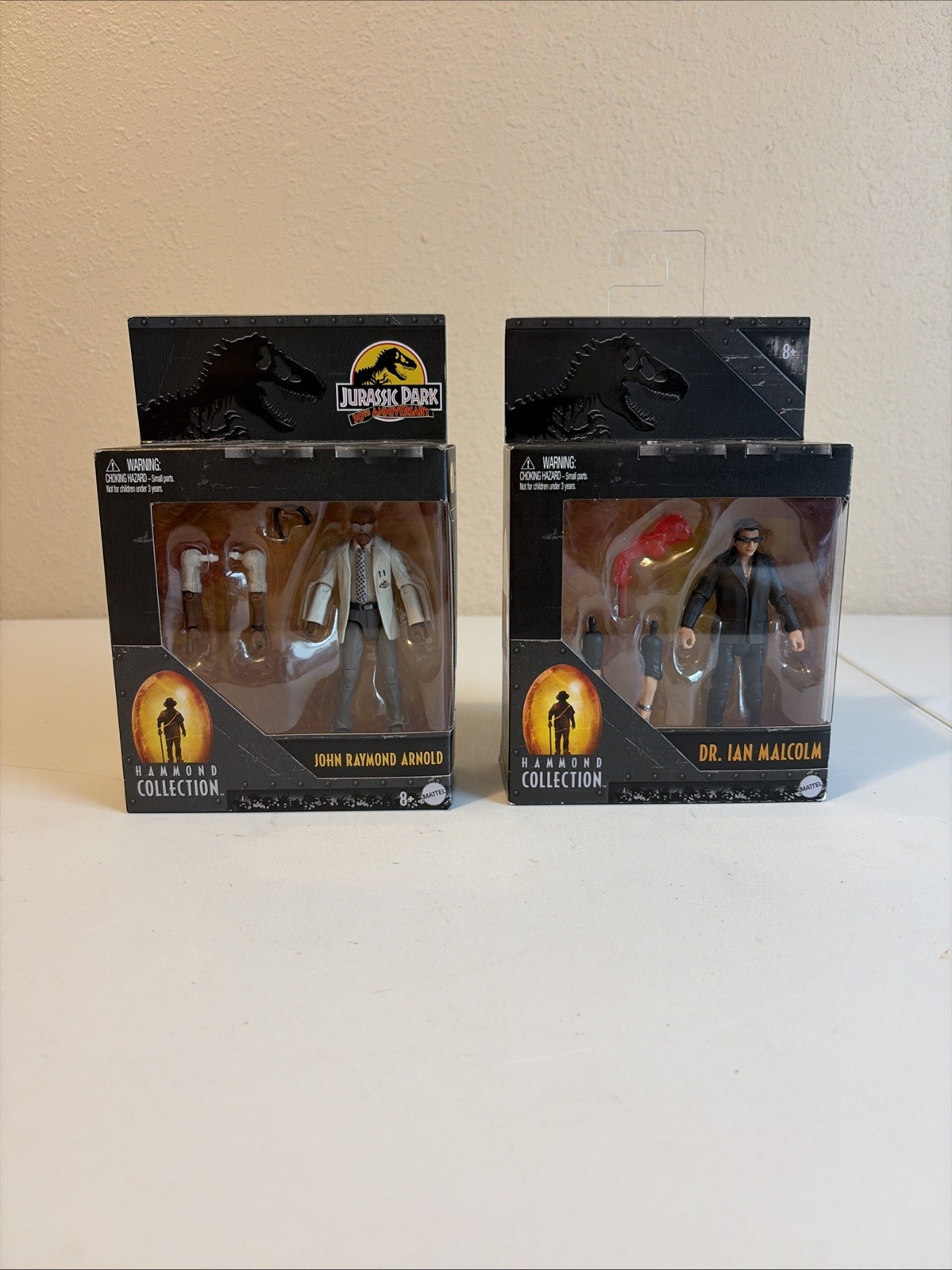 Jurassic World Figure Hammond Collection John Ray Arnold+Dr.Ian Malcolm Lot A3-9