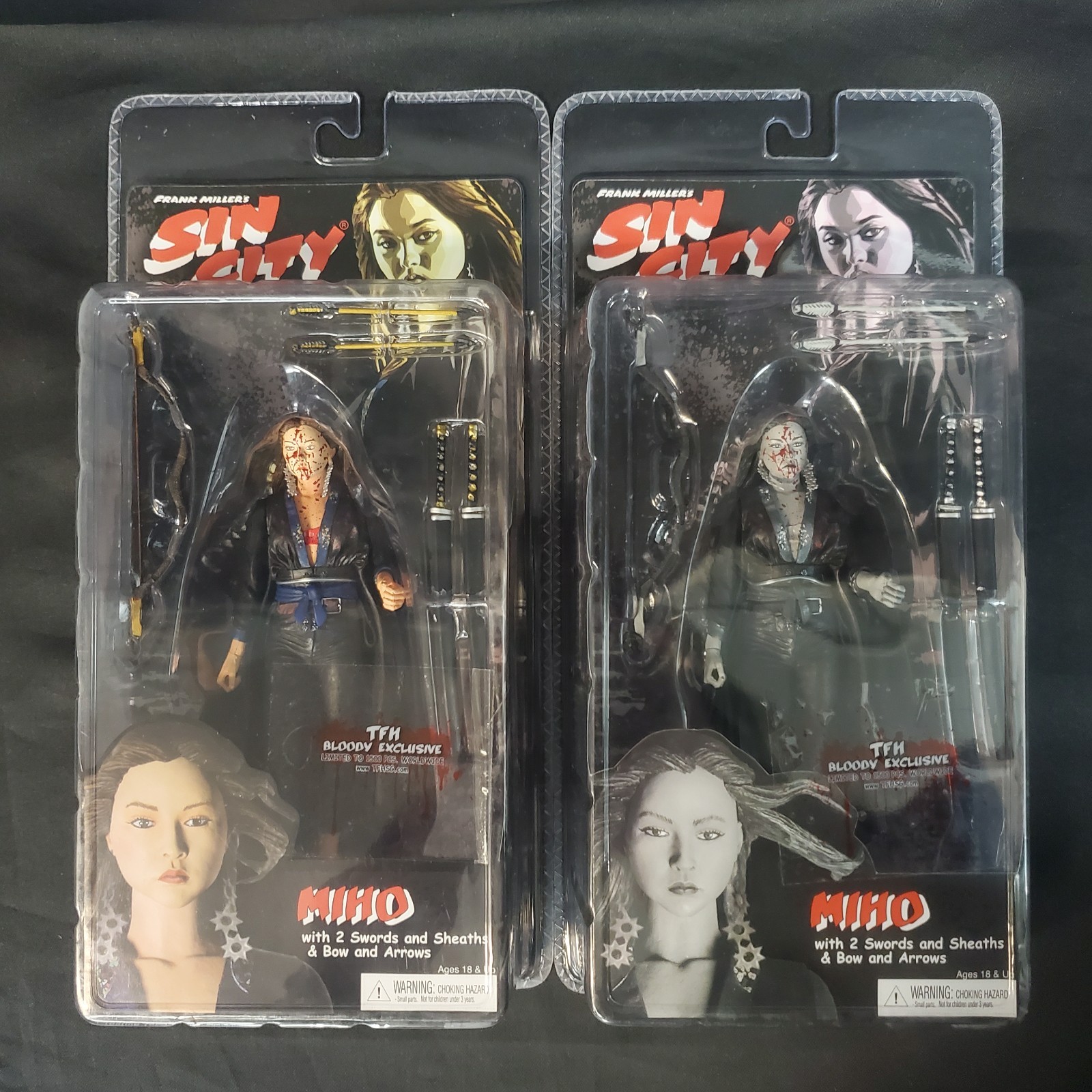 NECA Frank Miller’s Sin City TFH Bloody Variant Exclusive Miho Action Figure Lot