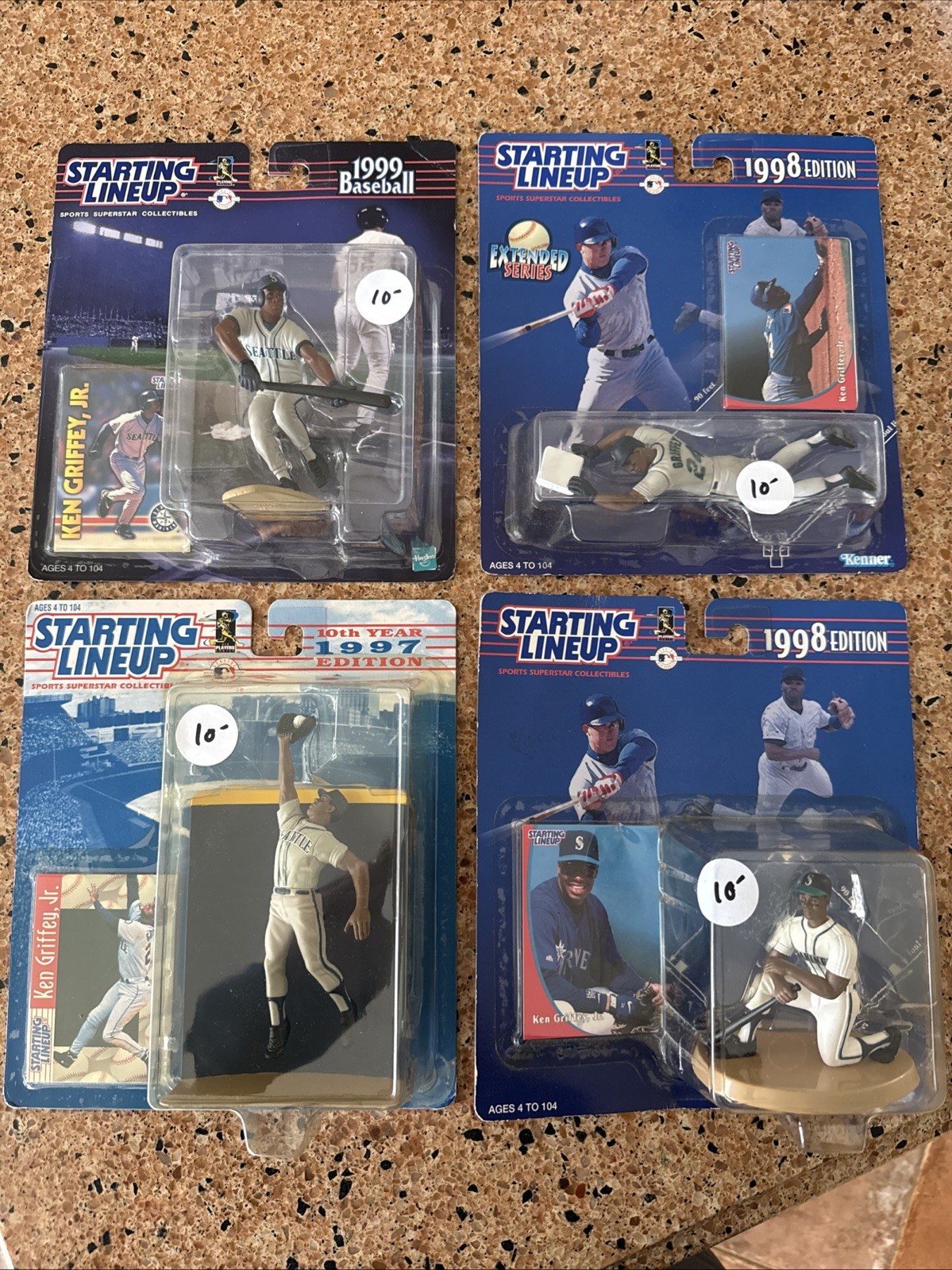Ken Griffey Jr. Starting Lineup Collection 4 Pieces, 1997-1999 Seattle Mariners