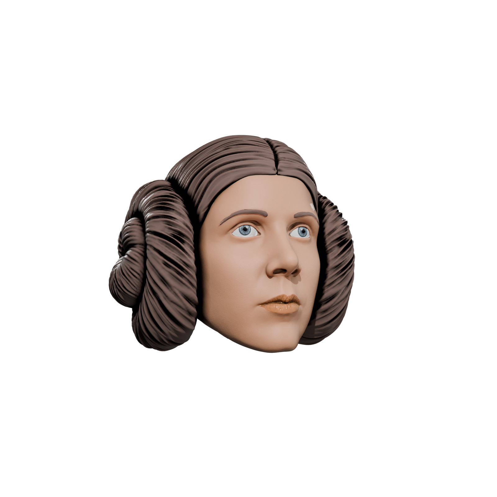 1/10 Scale Head [Unpainted]: Star Princess (Carrie Fisher-Leia New Hope)