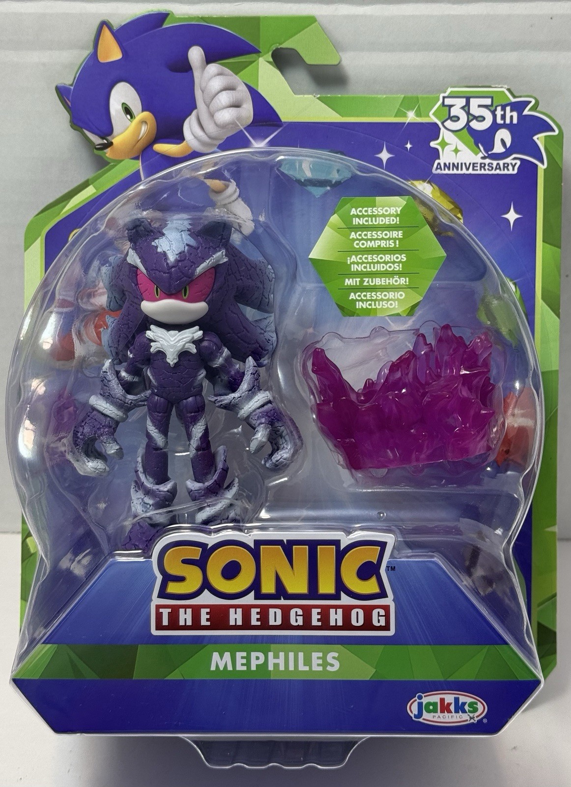 Sonic the Hedgehog MEPHILES Figure w Purple Mist 35th Anniversary Jakks Pacific