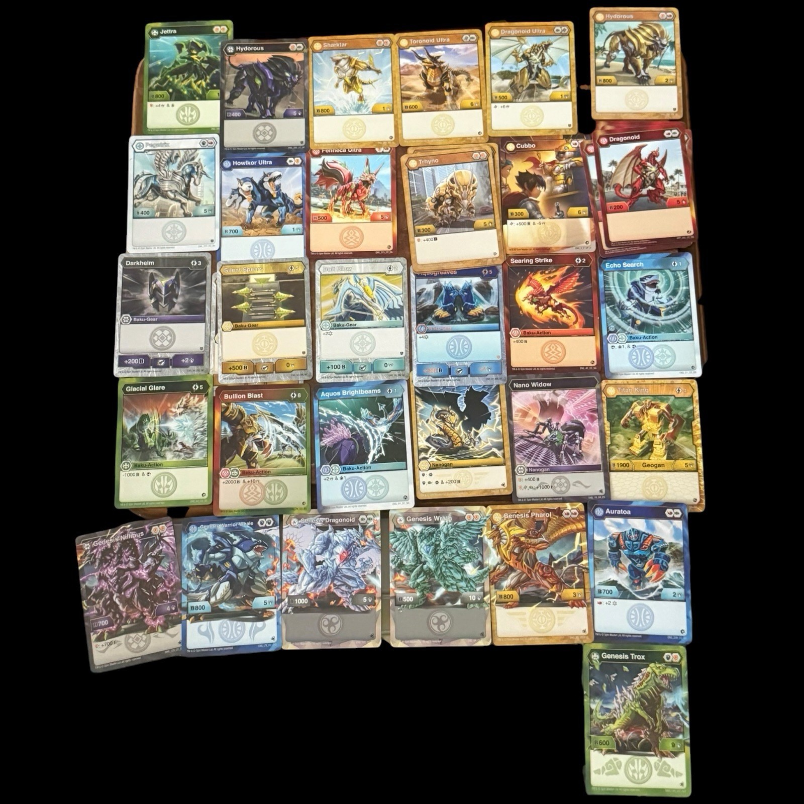 Bakugan Lot (48) + Cards + Carrying Case + Pin