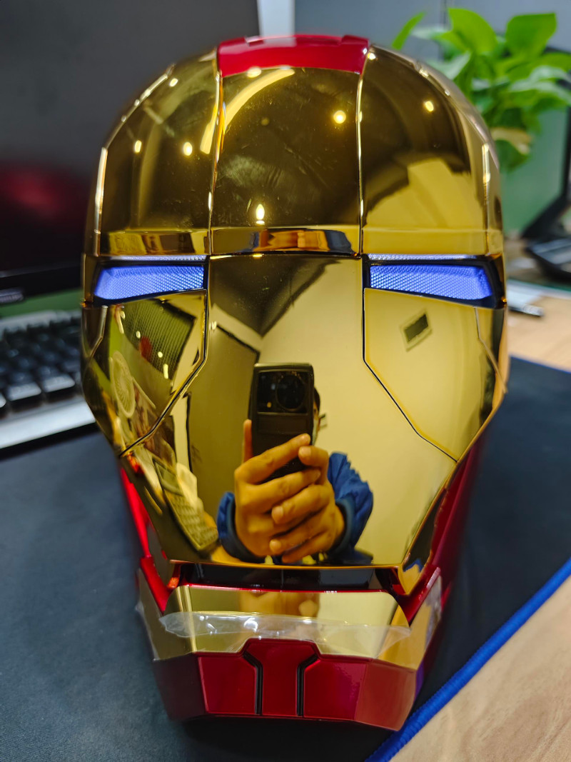 US!!! Autoking Iron Man Helmet MK5 1/1 Voice-controll Mask or Reactor Base Stand
