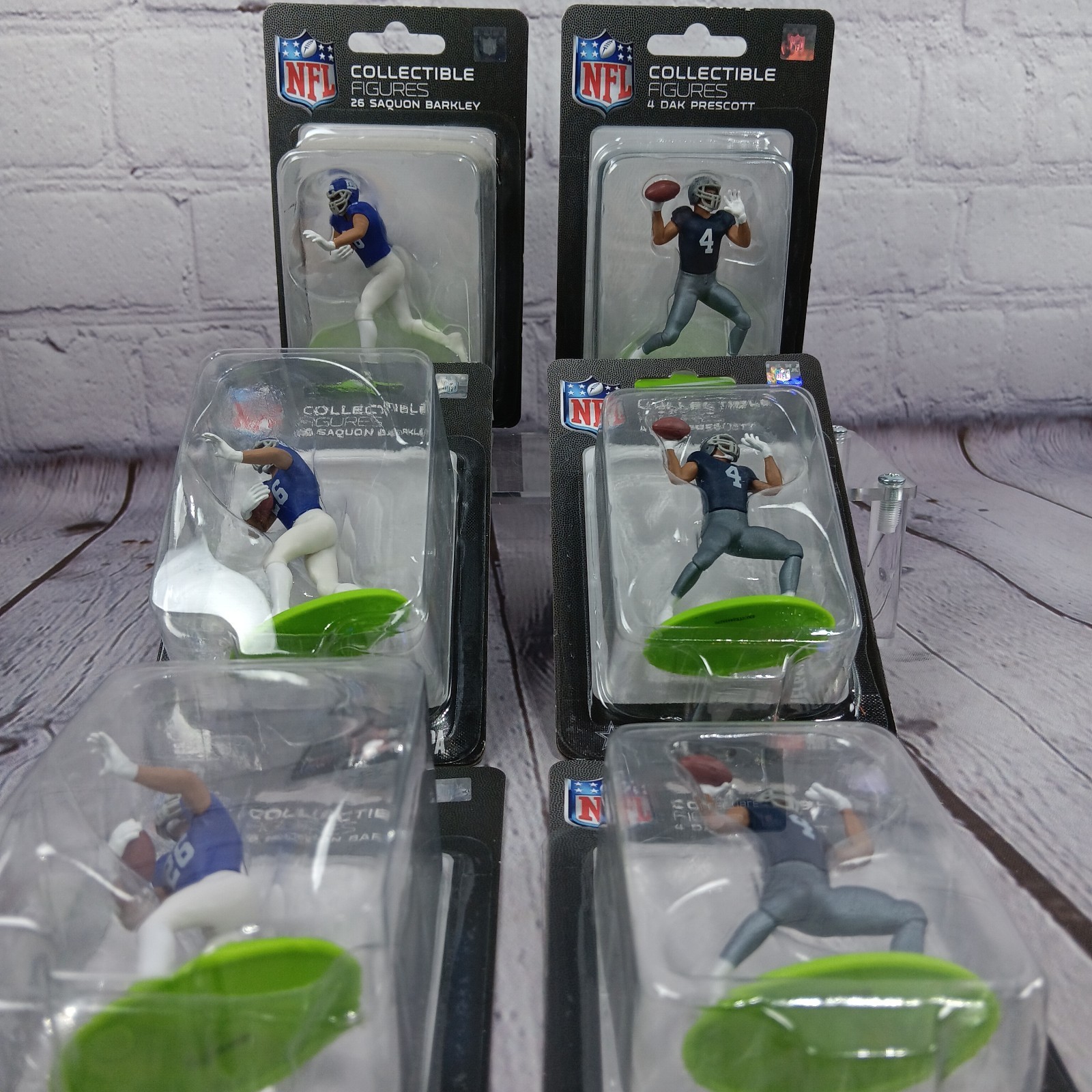 NFL Collectible Figures Series 1 Excite Prescott Barkley 6 Figure Lot Toppers