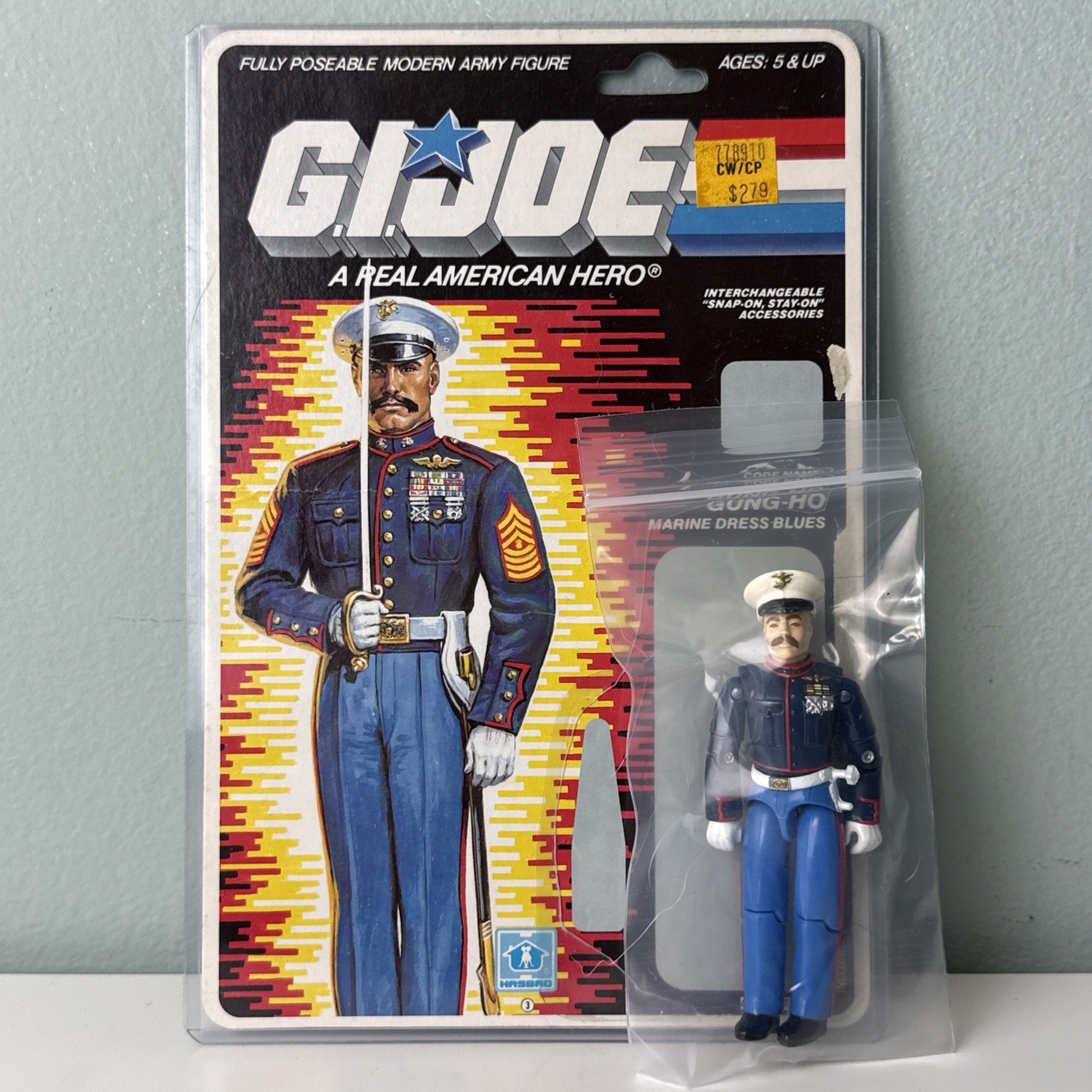 GUNG-HO G.I. Joe ARAH 1987 Vintage Action Figure Marine Dress Blues Cardback
