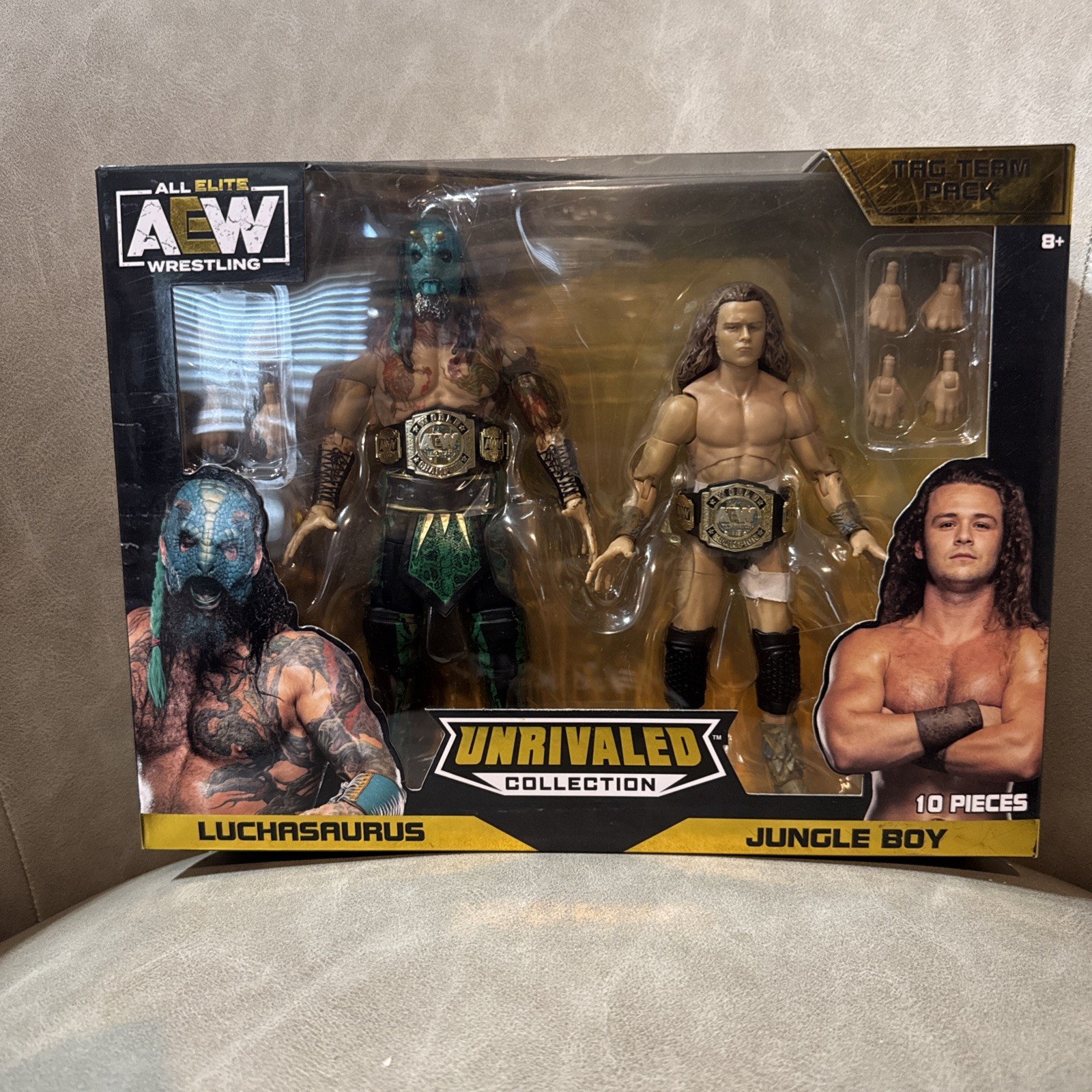 🔥AEW Unrivaled Tag Team Pack Jungle Boy Luchasaurus Jurassic Express 2-Pack