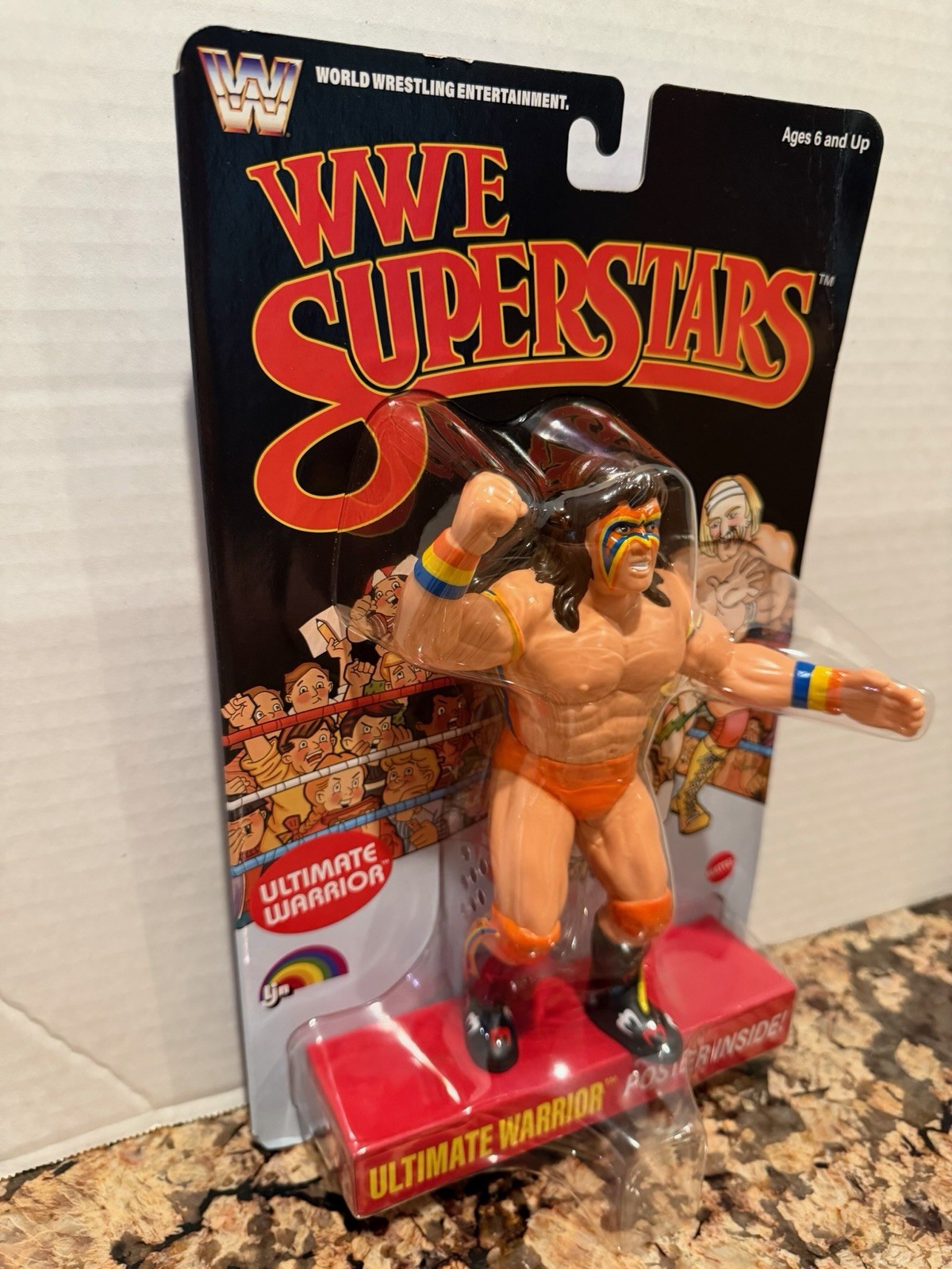 LJN WWE Superstars Series 2 Ultimate Warrior Black Card Chase Variant By Mattel