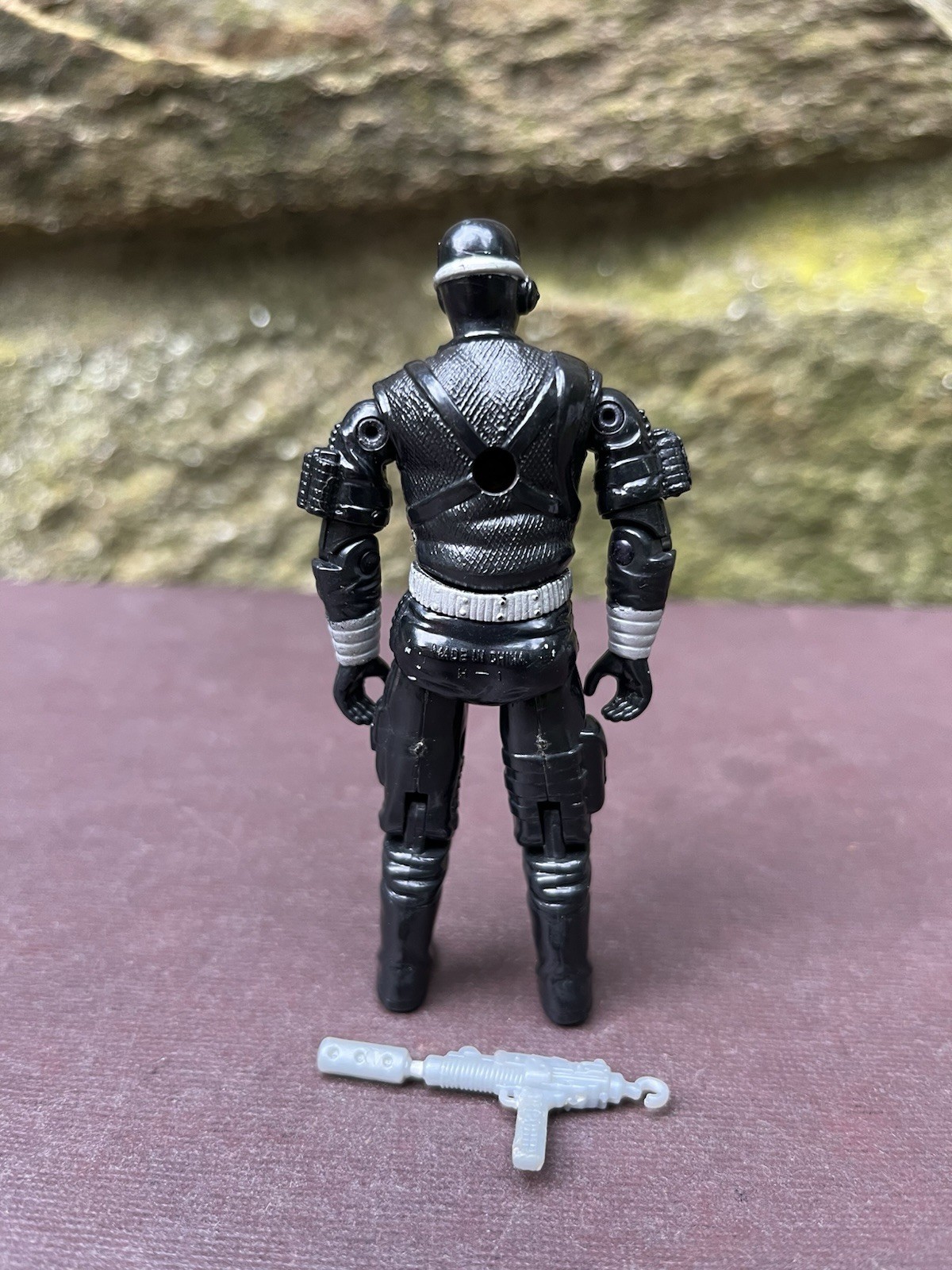 Vintage 1989 GI Joe Snake Eyes V3 Action Figure – Hasbro ARAH w Uzi Accessory